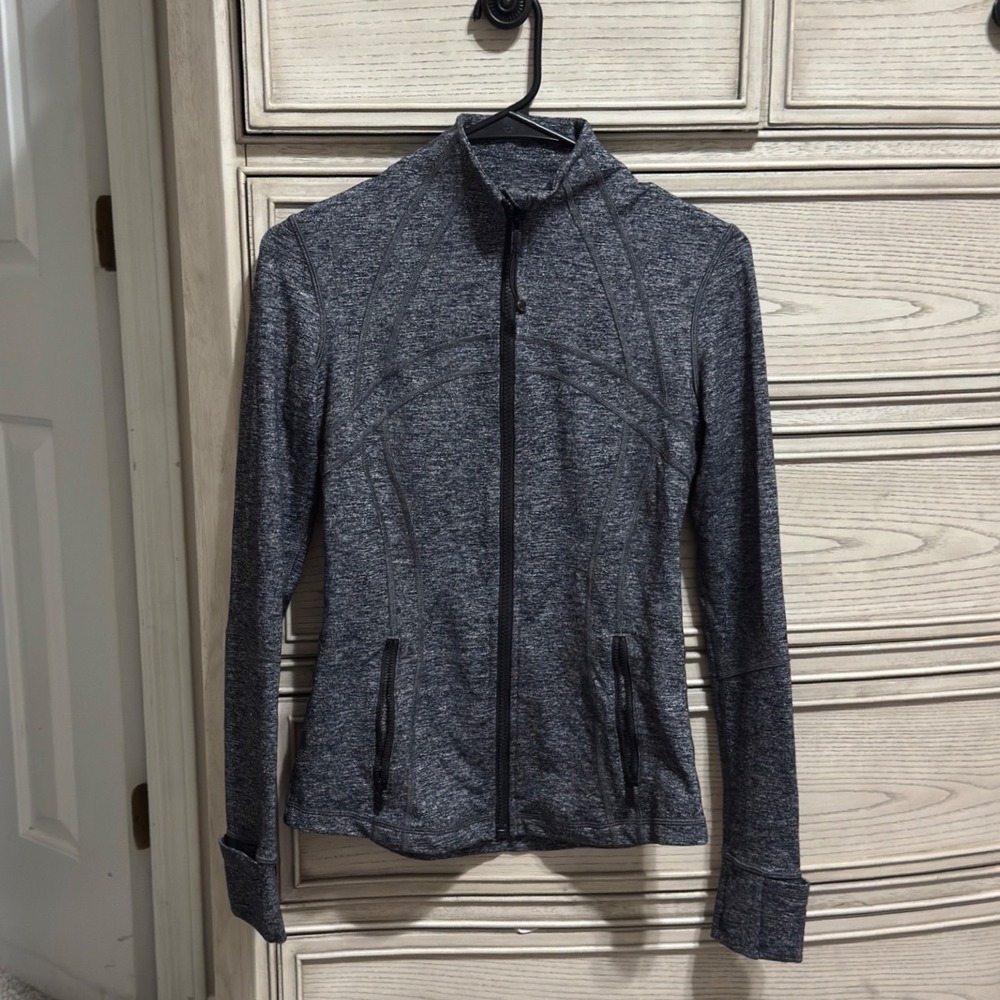 Lululemon Define Jacket Size 6 Heathered Black White